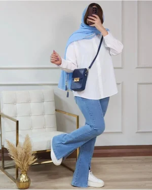 قیمت و خرید شومیز تک‌سفید
